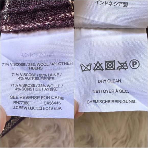 Madewell Blouse Plaid Ruffle-Front Top Button Up Long Sleeve Wool Blend XS - Picture 9 of 12